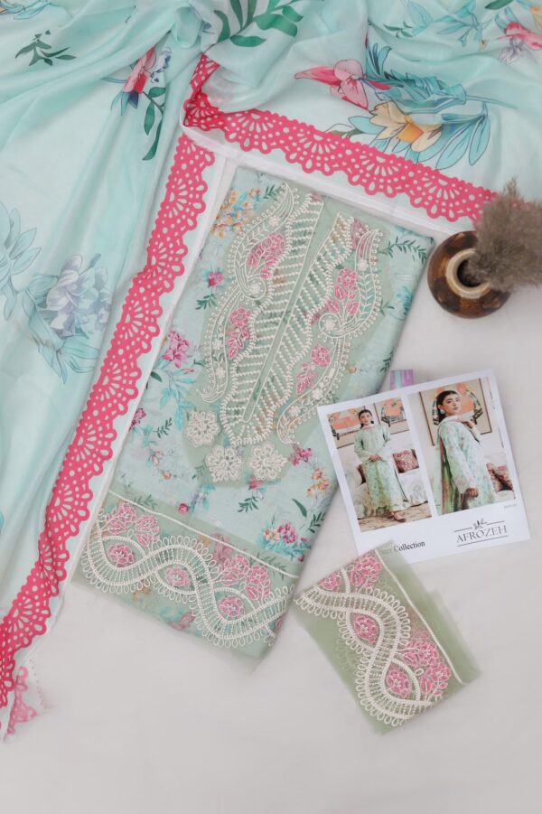 Premium 3 Piece Embroidered Lawn Suit - Unstitched