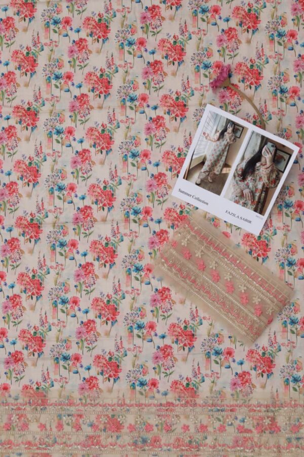 Premium 3 Piece Embroidered Lawn Suit - Unstitched