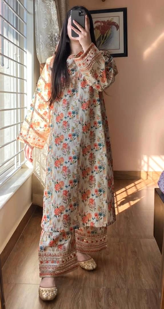 Premium 3 Piece Embroidered Lawn Suit - Unstitched