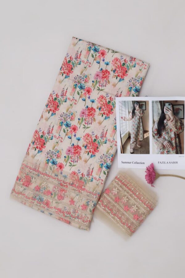 Premium 3 Piece Embroidered Lawn Suit - Unstitched
