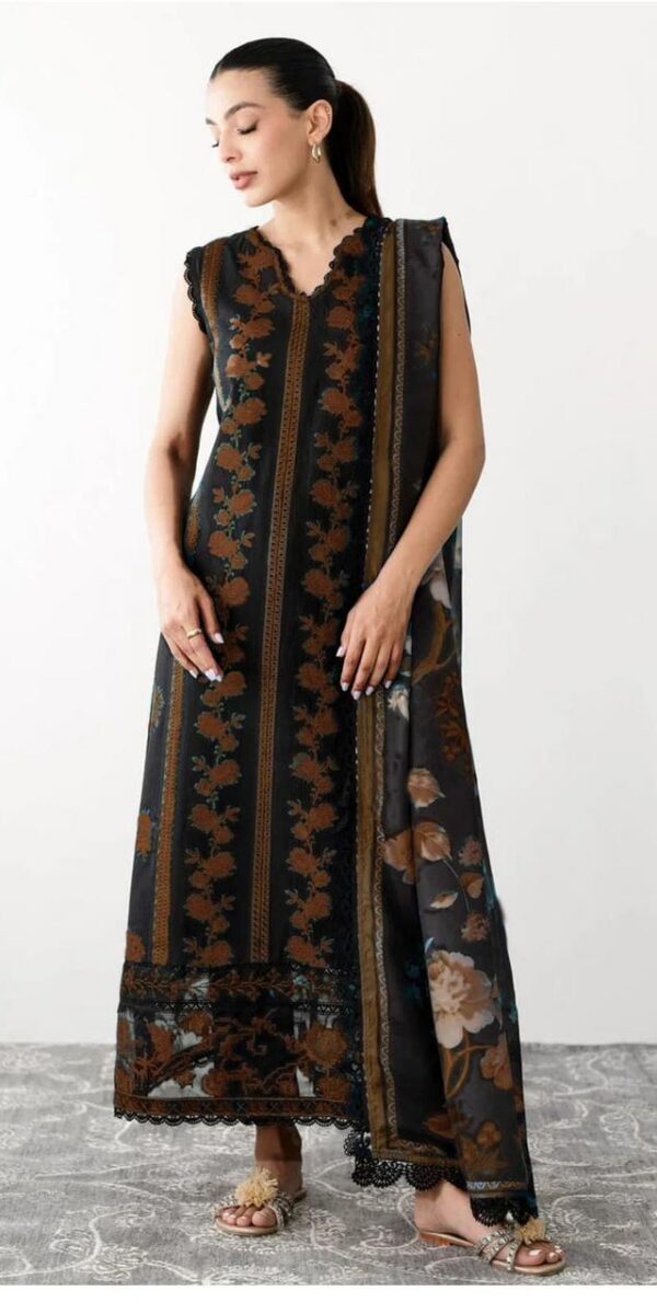 Premium 3 Piece Embroidered Lawn Suit - Unstitched