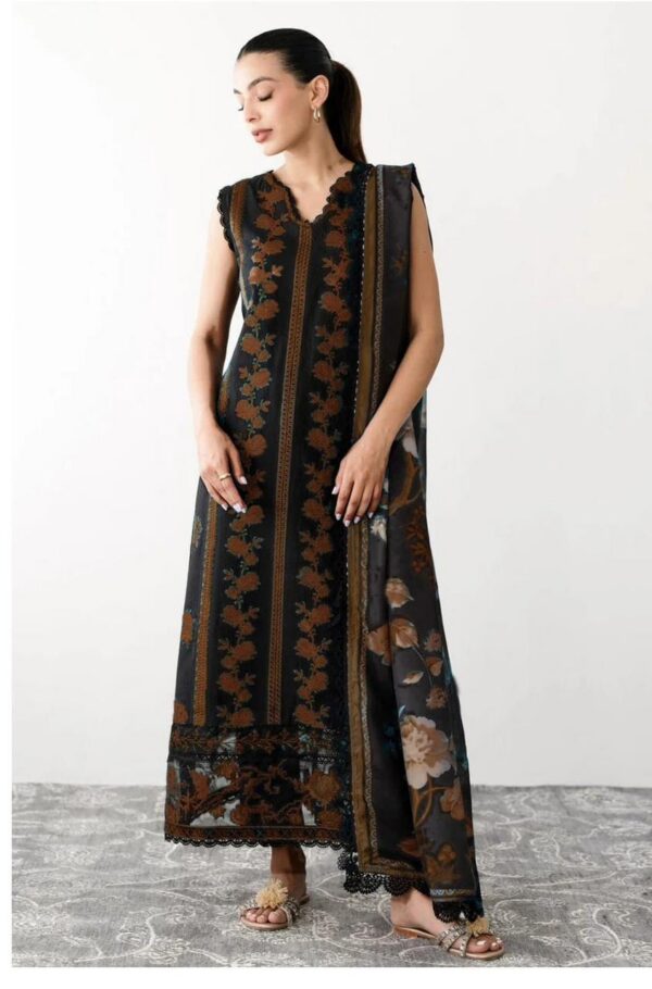 Premium 3 Piece Embroidered Lawn Suit - Unstitched