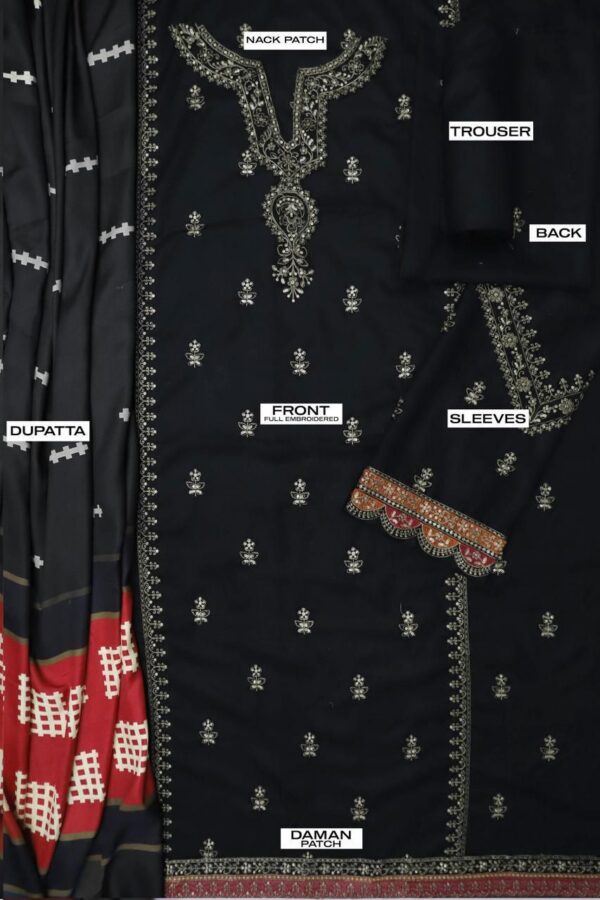 Premium 3 Piece Embroidered Lawn Suit - Unstitched