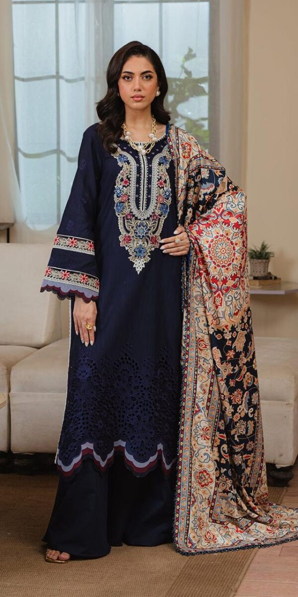 Premium 3 Piece Embroidered Lawn Suit - Unstitched