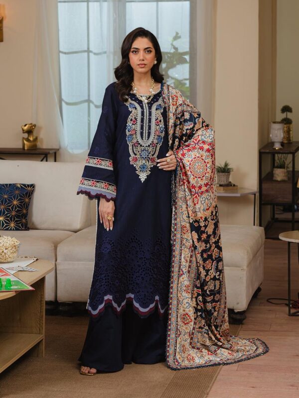 Premium 3 Piece Embroidered Lawn Suit - Unstitched