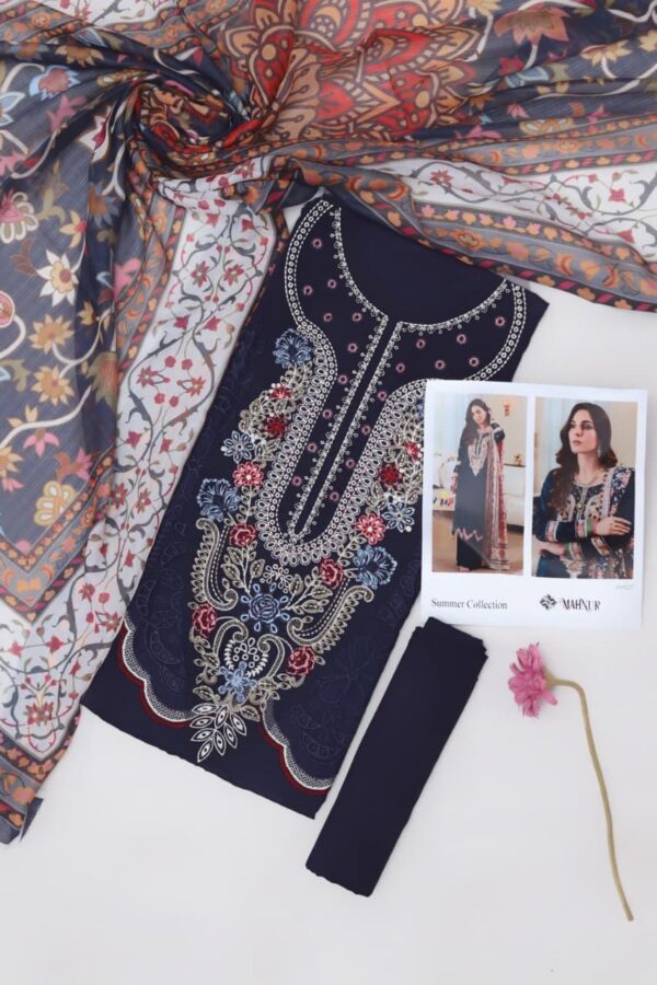 Premium 3 Piece Embroidered Lawn Suit - Unstitched