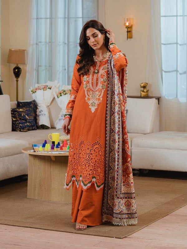 Premium 3 Piece Embroidered Lawn Suit - Unstitched