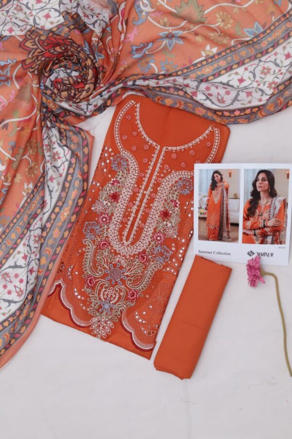 Premium 3 Piece Embroidered Lawn Suit - Unstitched