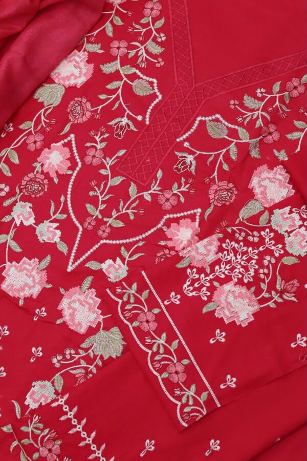 Premium 3 Piece Embroidered Lawn Suit - Unstitched