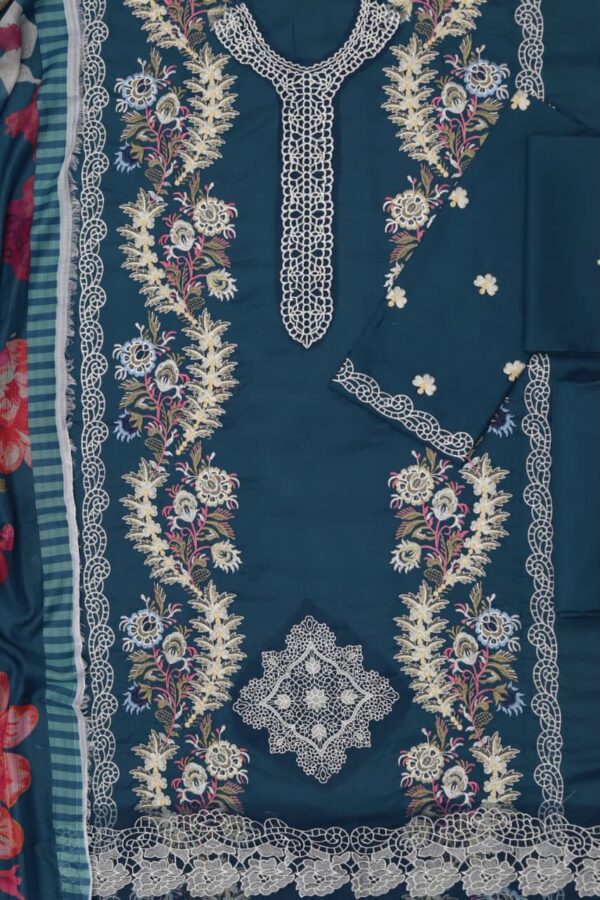 Premium 3 Piece Embroidered Lawn Suit - Unstitched