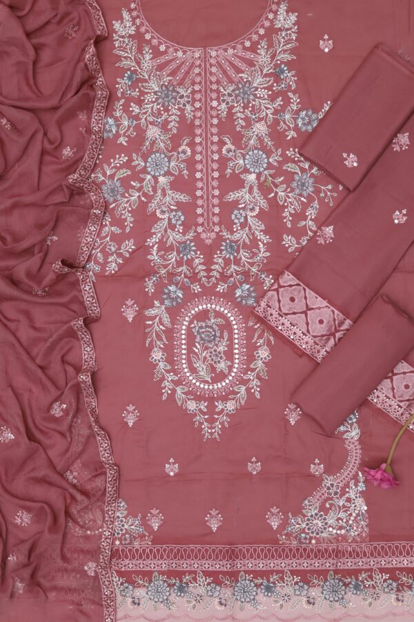 Premium 3 Piece Embroidered Lawn Suit - Unstitched