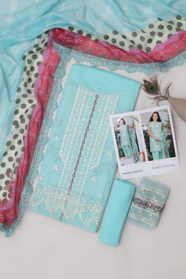 Premium 3 Piece Embroidered Lawn Suit - Unstitched