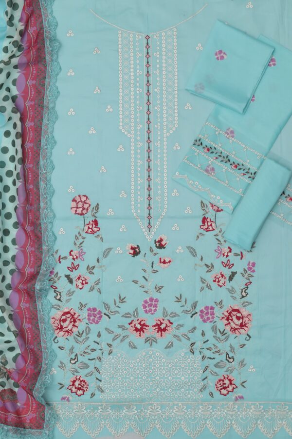Premium 3 Piece Embroidered Lawn Suit - Unstitched