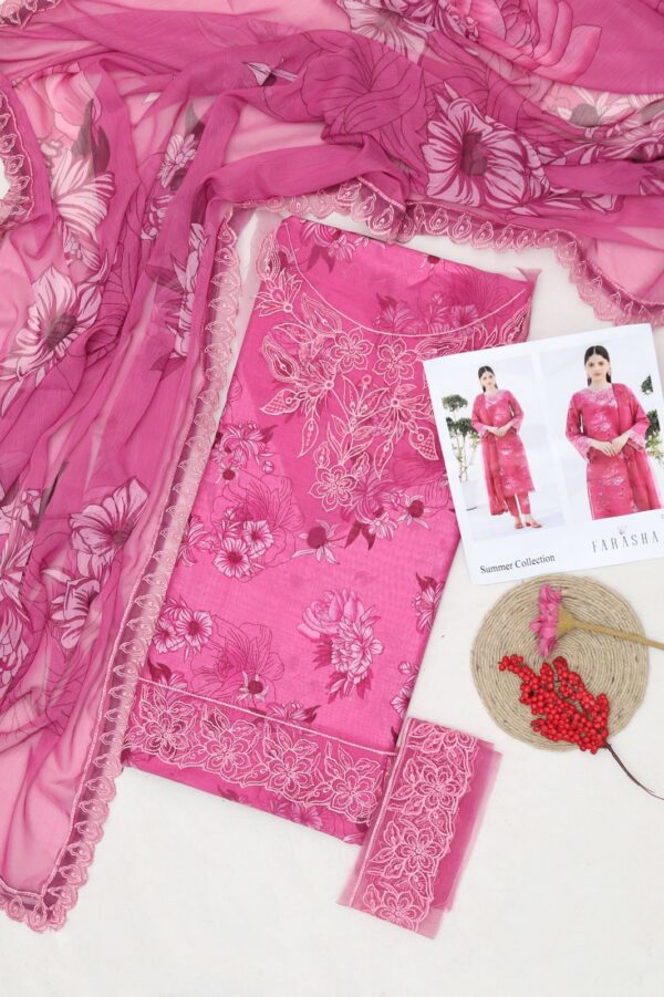 Premium 3 Piece Embroidered Lawn Suit - Unstitched