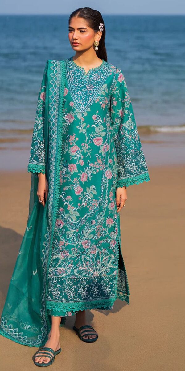 Premium 3 Piece Embroidered Lawn Suit - Unstitched