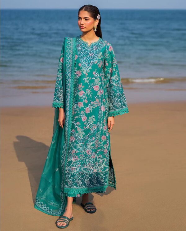 Premium 3 Piece Embroidered Lawn Suit - Unstitched