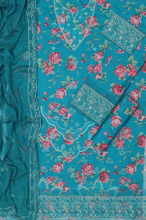 Premium 3 Piece Embroidered Lawn Suit - Unstitched