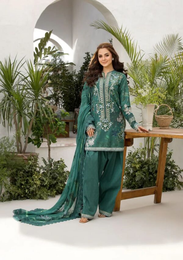 Premium 3 Piece Embroidered Lawn Suit - Unstitched