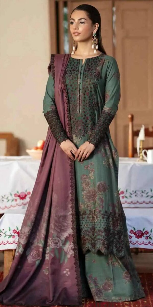 Premium 3 Piece Embroidered Lawn Suit - Unstitched