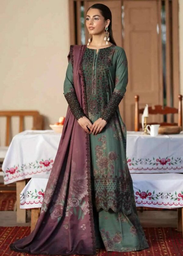 Premium 3 Piece Embroidered Lawn Suit - Unstitched