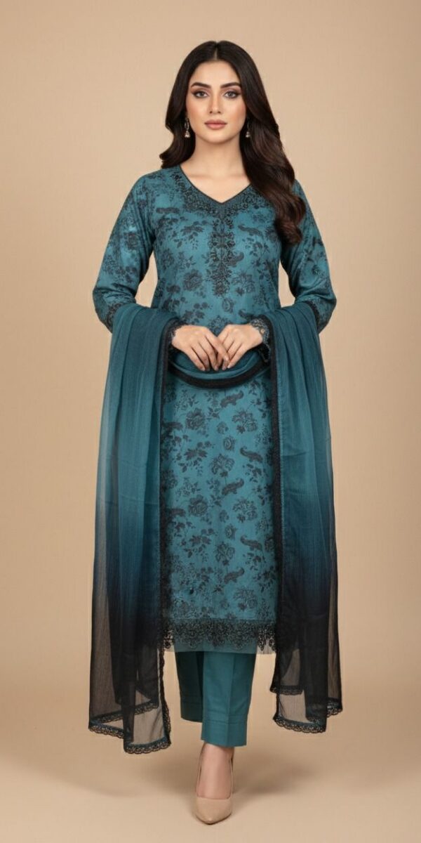 Premium 3 Piece Embroidered Lawn Suit - Unstitched