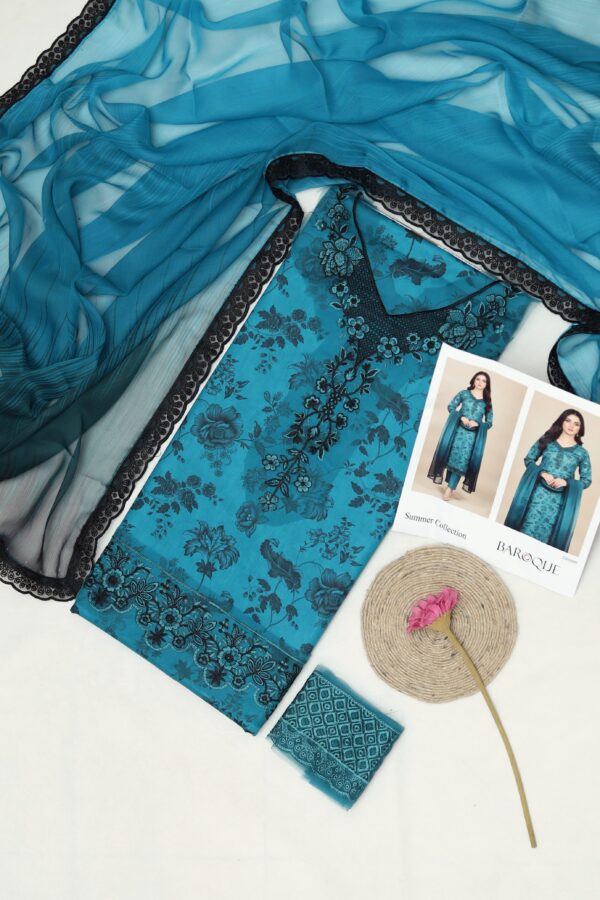 Premium 3 Piece Embroidered Lawn Suit - Unstitched