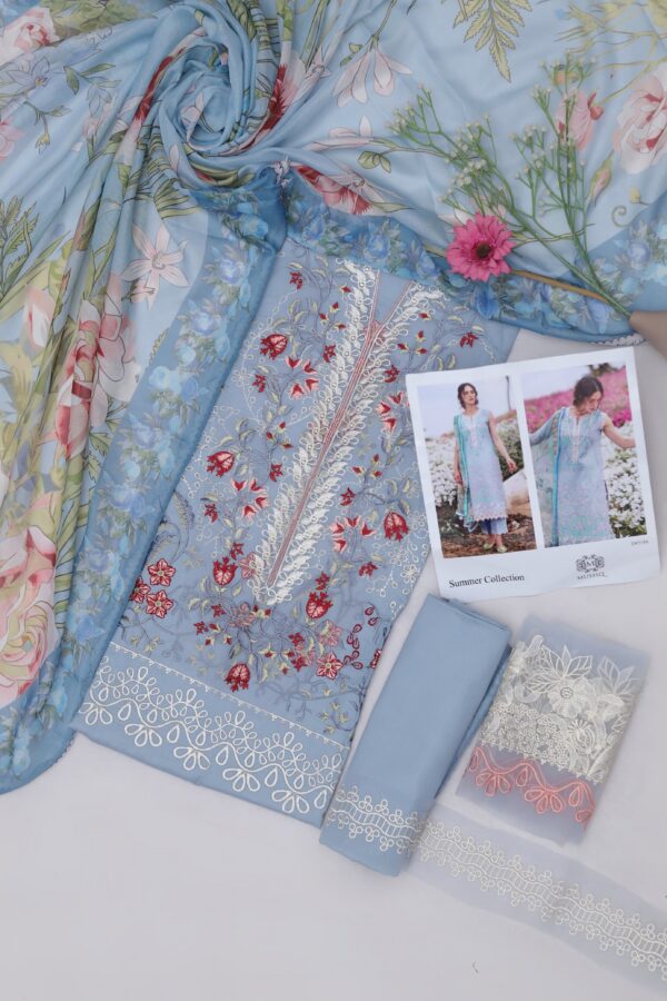 Premium 3 Piece Embroidered Lawn Suit - Unstitched