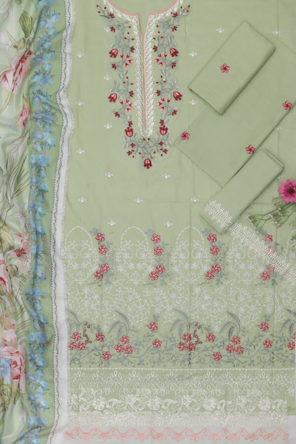 Premium 3 Piece Embroidered Lawn Suit - Unstitched
