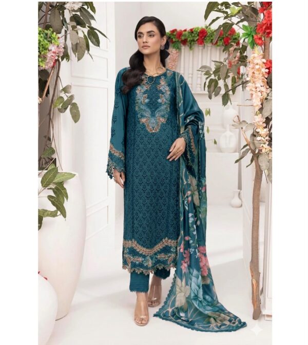 Premium 3 Piece Embroidered Lawn Suit - Unstitched