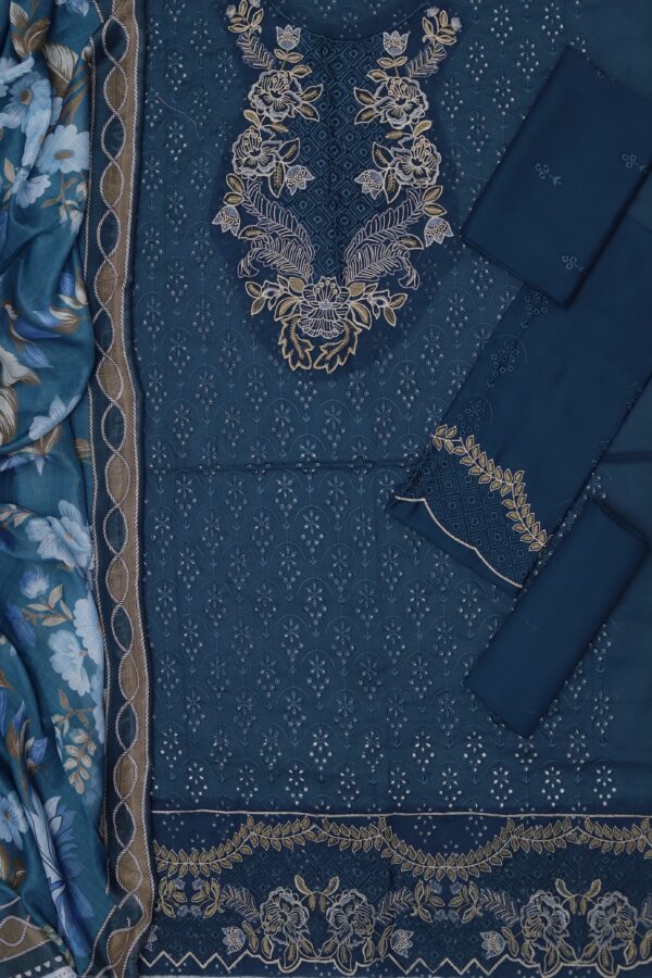Premium 3 Piece Embroidered Lawn Suit - Unstitched
