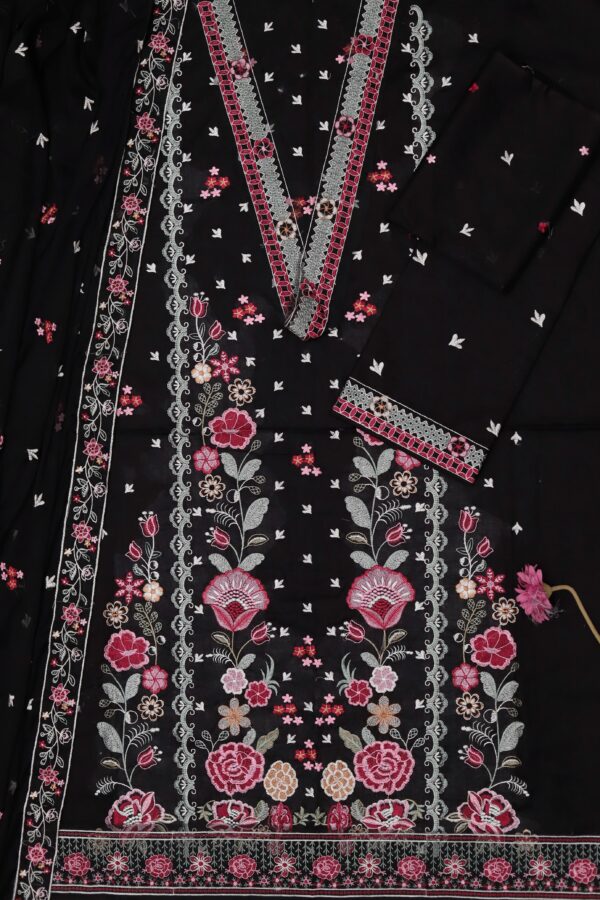 Premium 3 Piece Embroidered Lawn Suit - Unstitched
