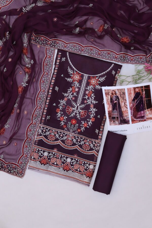 Premium 3 Piece Embroidered Lawn Suit - Unstitched