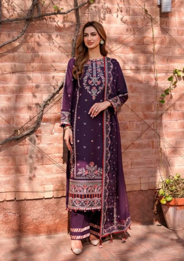 Premium 3 Piece Embroidered Lawn Suit - Unstitched