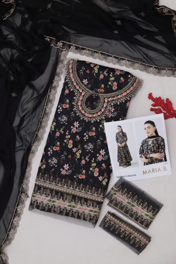 Premium 3 Piece Embroidered Lawn Suit - Unstitched