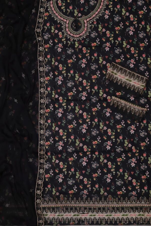 Premium 3 Piece Embroidered Lawn Suit - Unstitched