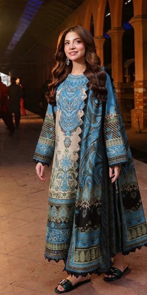 Premium 3 Piece Embroidered Lawn Suit - Unstitched