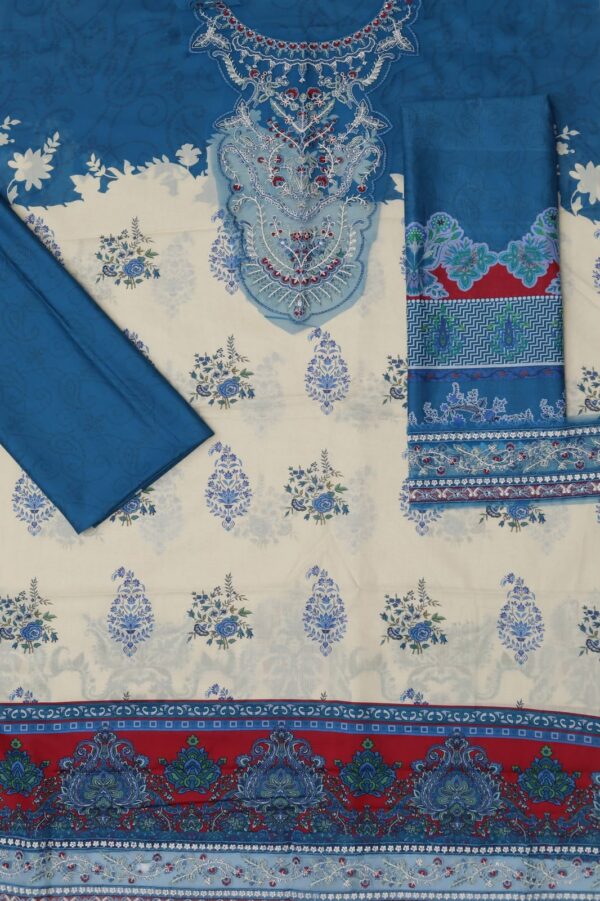 Premium 3 Piece Embroidered Lawn Suit - Unstitched