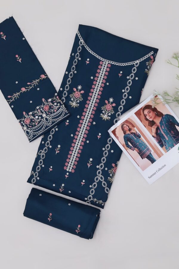 Premium 3 Piece Embroidered Lawn Suit - Unstitched