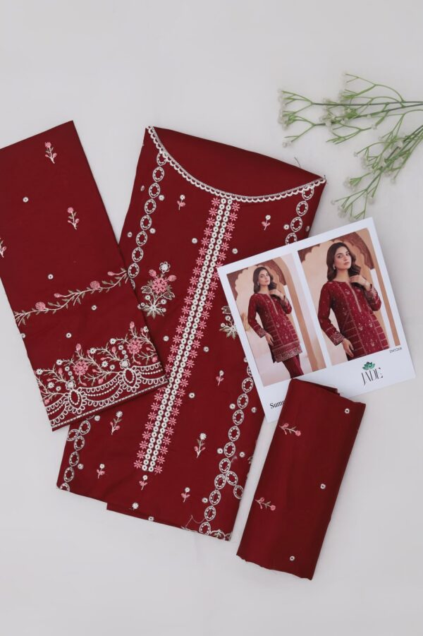 Premium 3 Piece Embroidered Lawn Suit - Unstitched