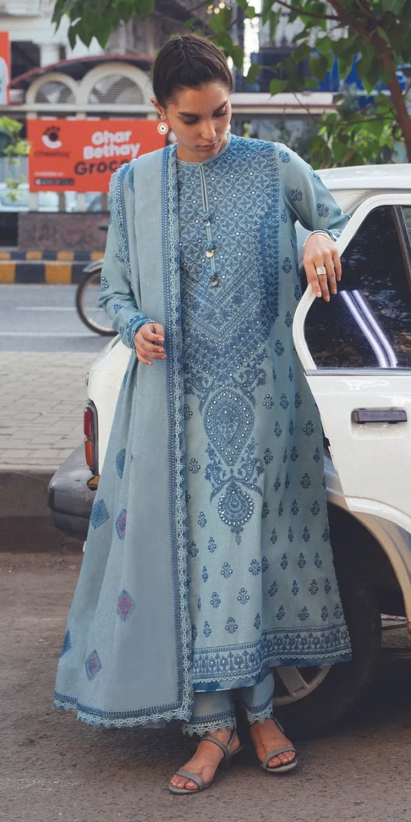 Premium 3 Piece Embroidered Lawn Suit - Unstitched