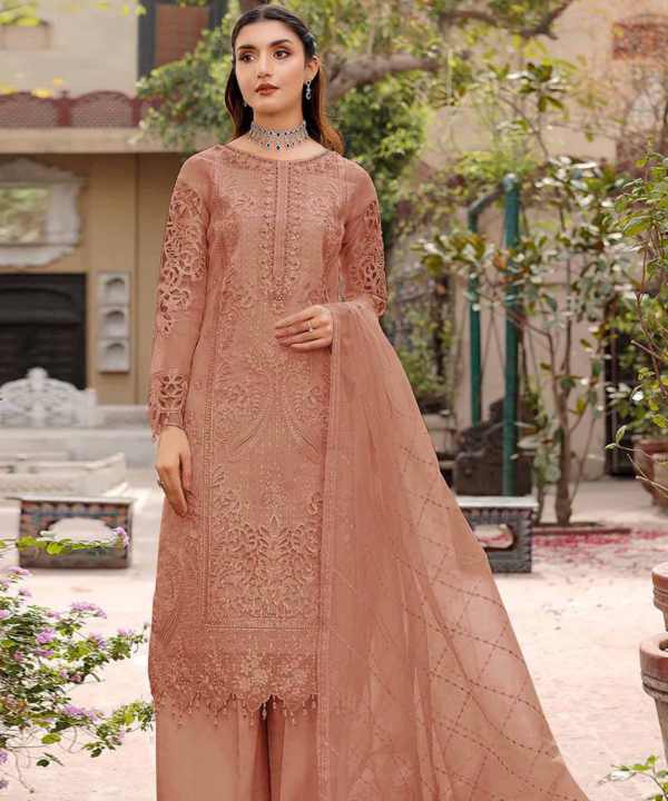 3 Piece Unstitched Embroidered Lawn Suit