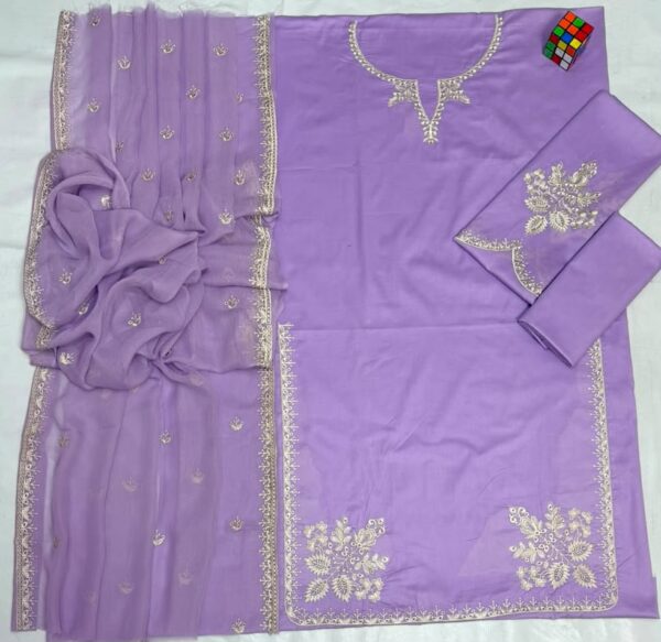 Premium 3 Piece Embroidered Lawn Suit - Unstitched