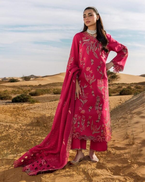Premium 3 Piece Embroidered Lawn Suit - Unstitched