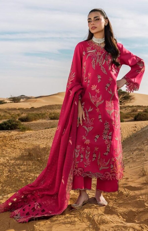 Premium 3 Piece Embroidered Lawn Suit - Unstitched
