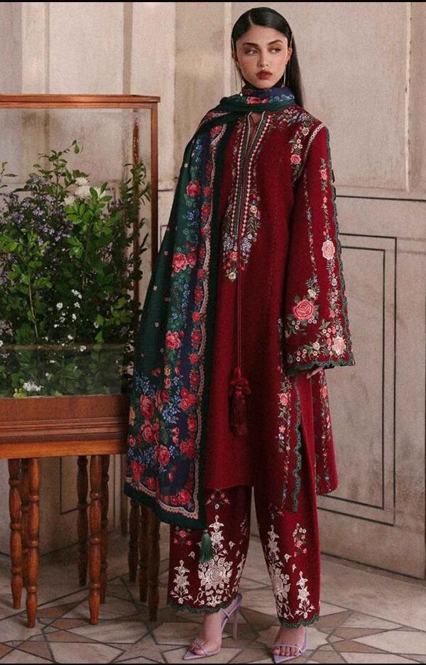 Premium 3 Piece Embroidered Lawn Suit - Unstitched