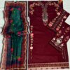 Premium 3 Piece Embroidered Lawn Suit - Unstitched
