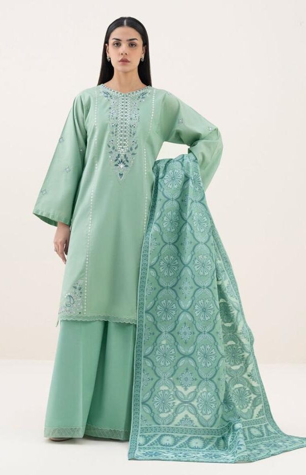Premium 3 Piece Embroidered Lawn Suit - Unstitched