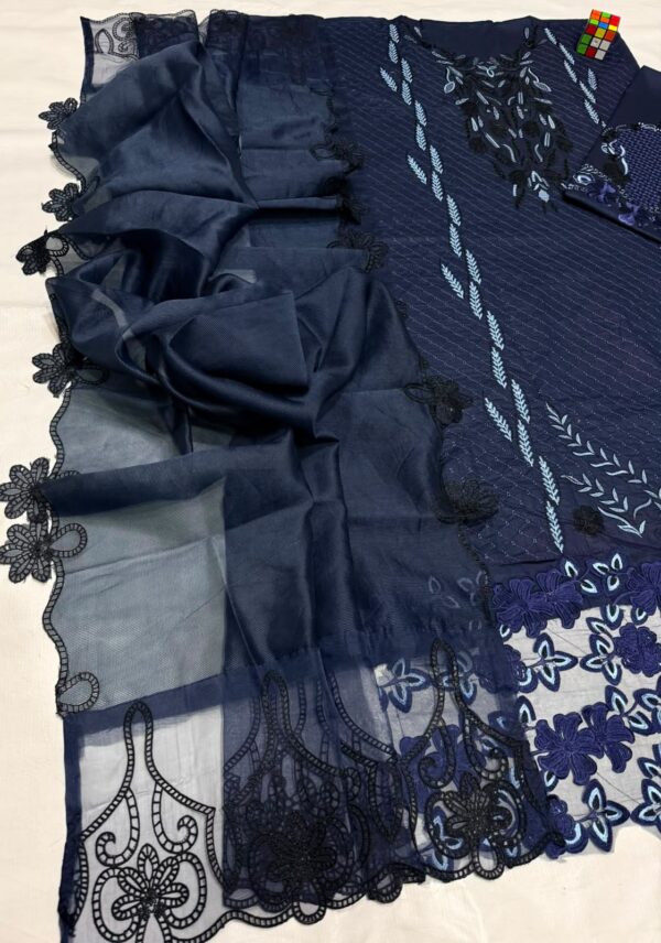 Premium 3 Piece Embroidered Lawn Suit - Unstitched