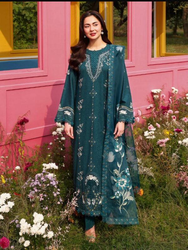 Premium 3 Piece Embroidered Lawn Suit - Unstitched