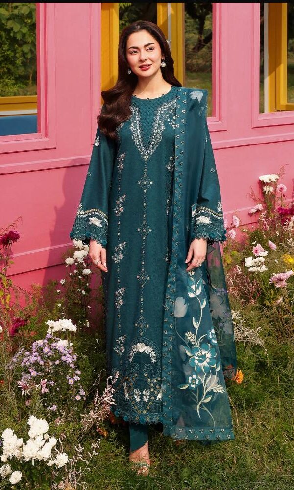 Premium 3 Piece Embroidered Lawn Suit - Unstitched